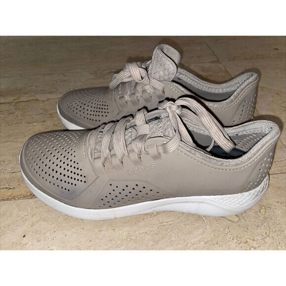 CROCS SNEAKER‎ LiteRide Pacer 204967 Summer Shoes Comfort Breathable M8 Tan - Picture 3 of 6